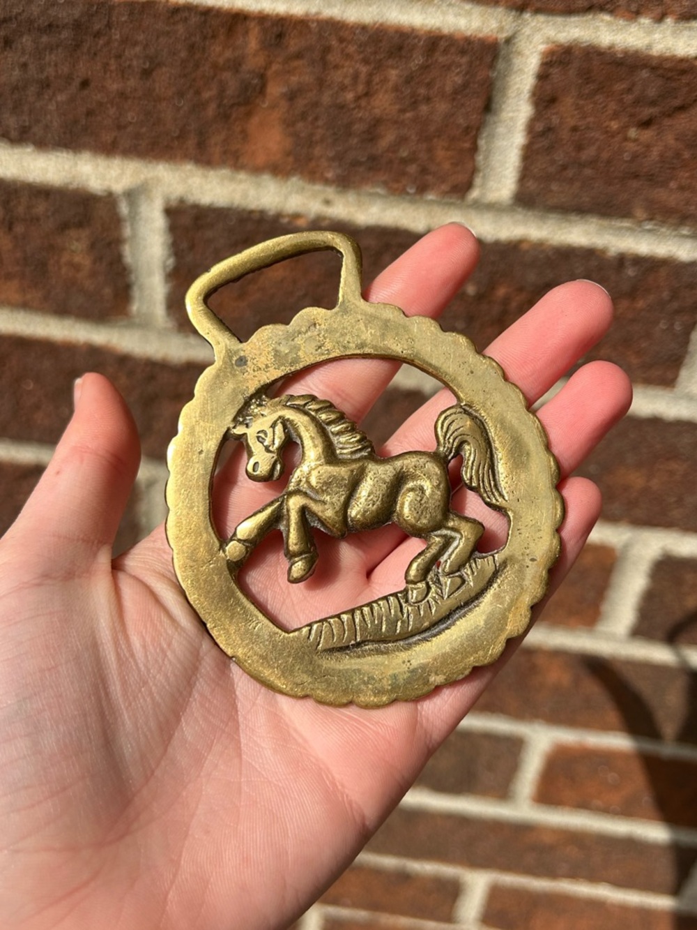 Vintage brass unicorn bottle opener